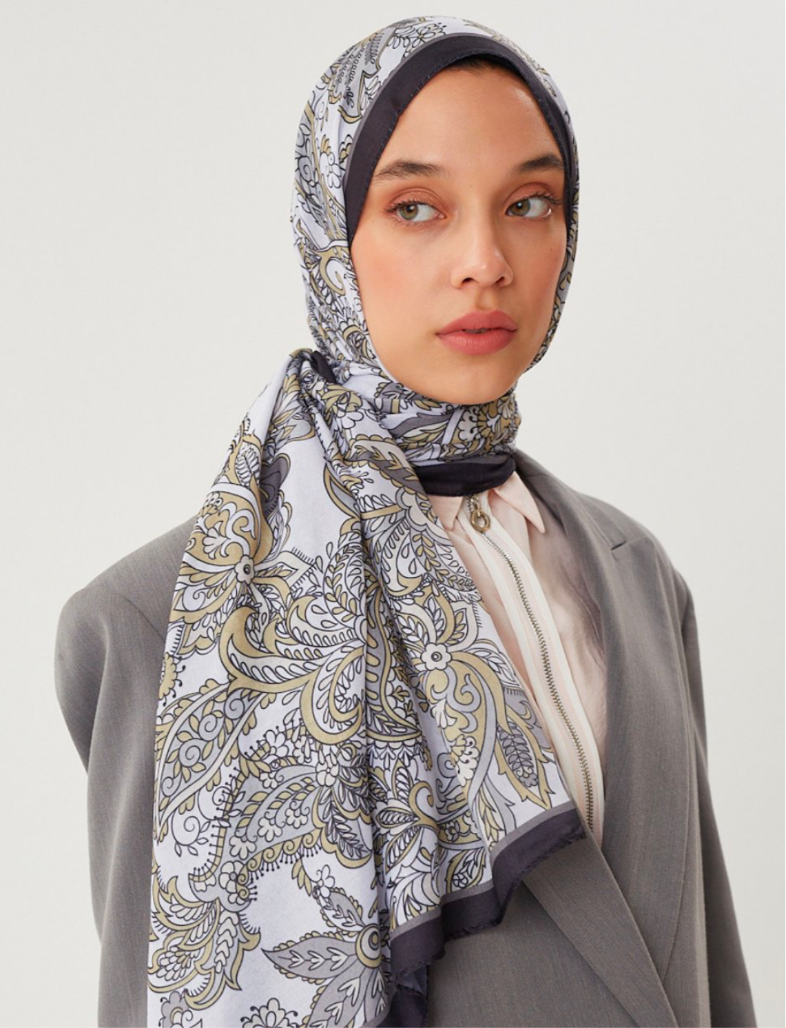 RÉTRO CHÂLE fumé-pierre