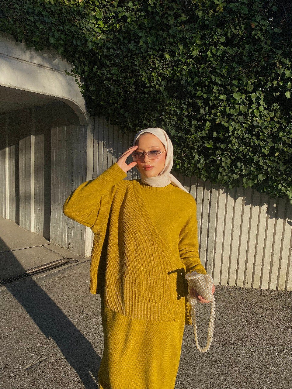 ENSEMBLE TRICOT vert