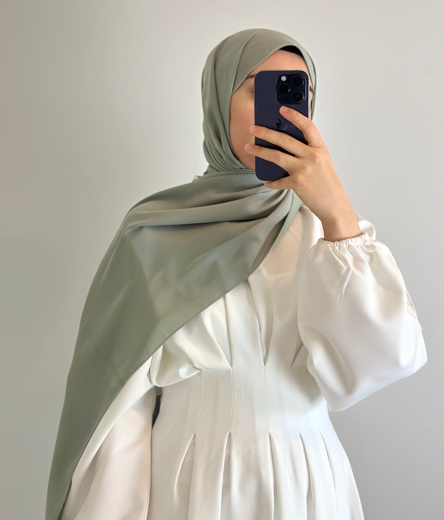 SOIE DE MÉDINE CHÂLE vert d’eau