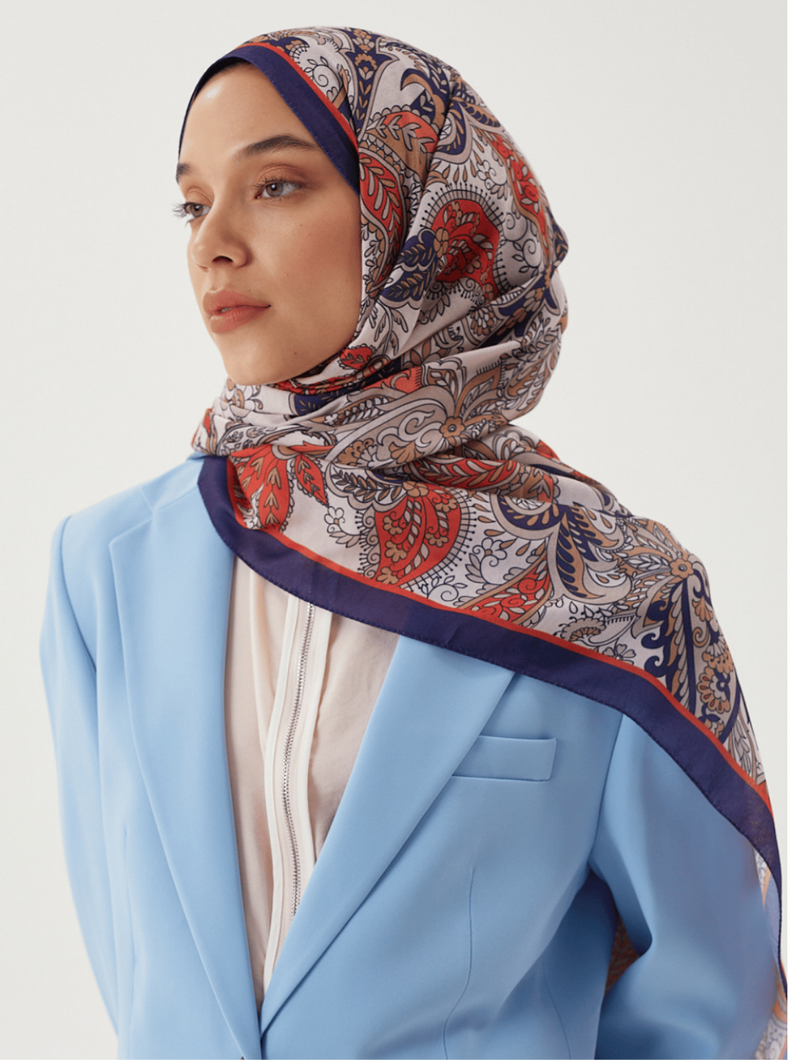 RÉTRO CHÂLE violet-nude