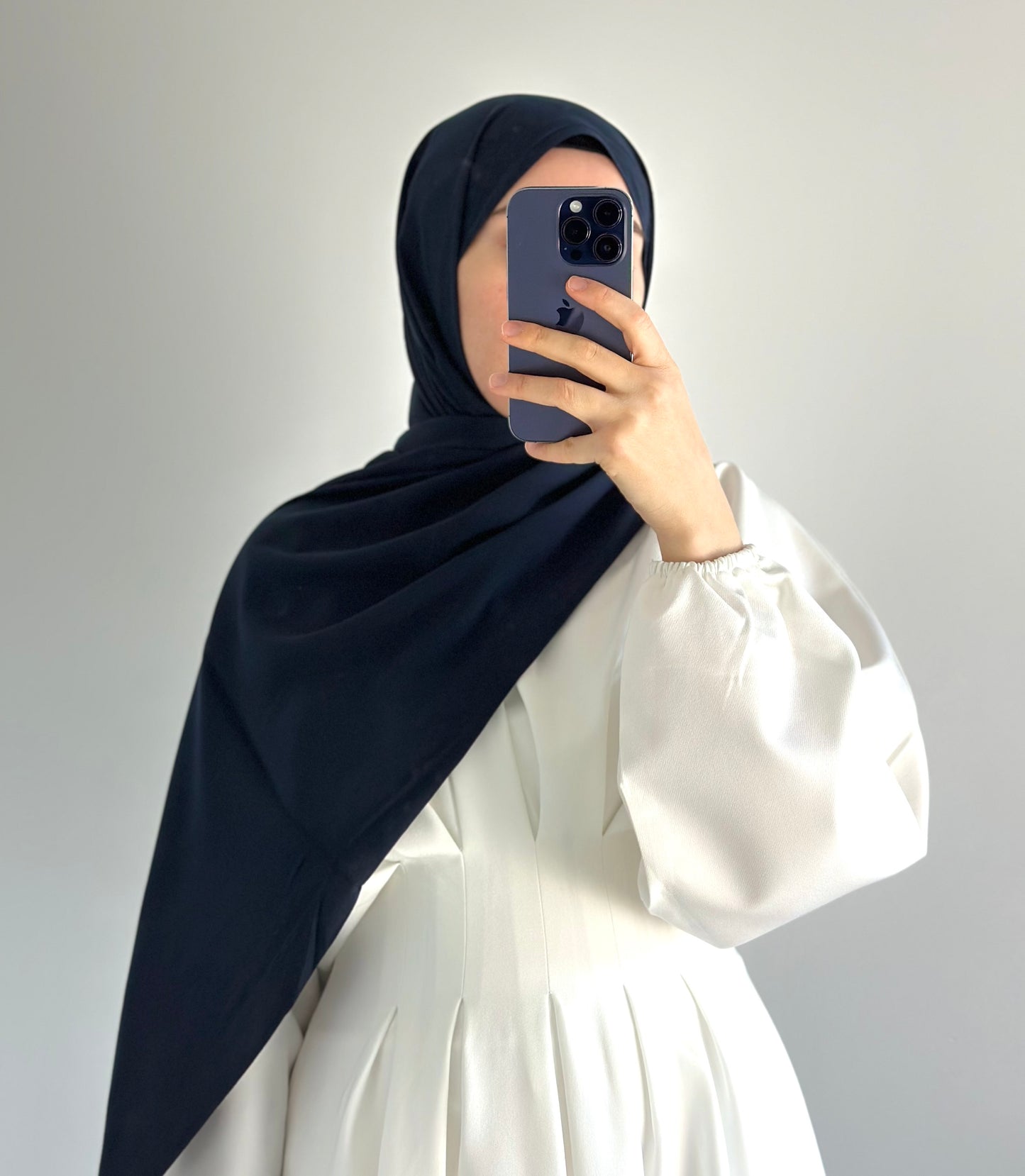 SOIE DE MÉDINE CHÂLE bleu nuit