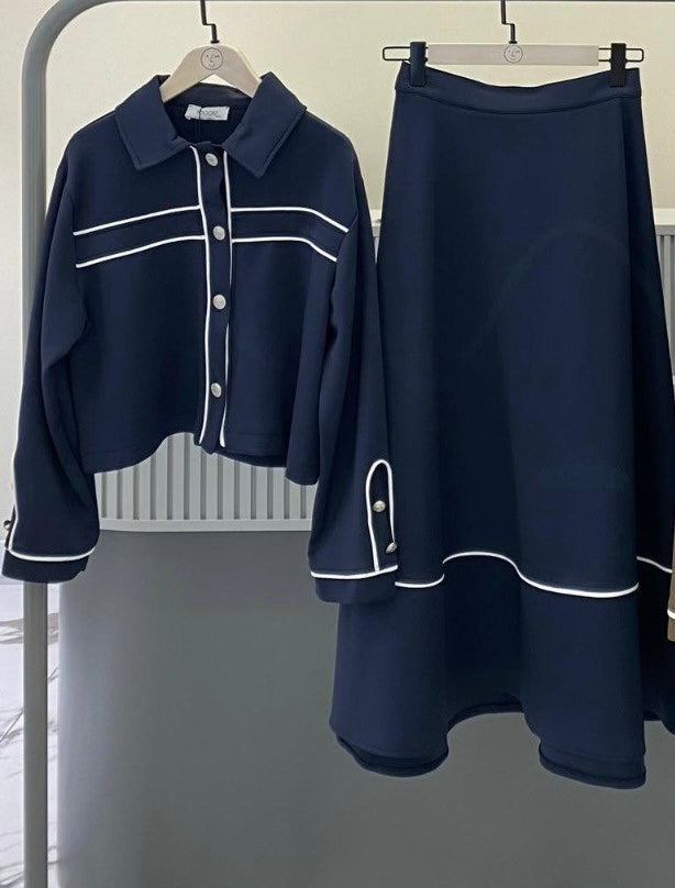 ENSEMBLE JUPE bleu nuit