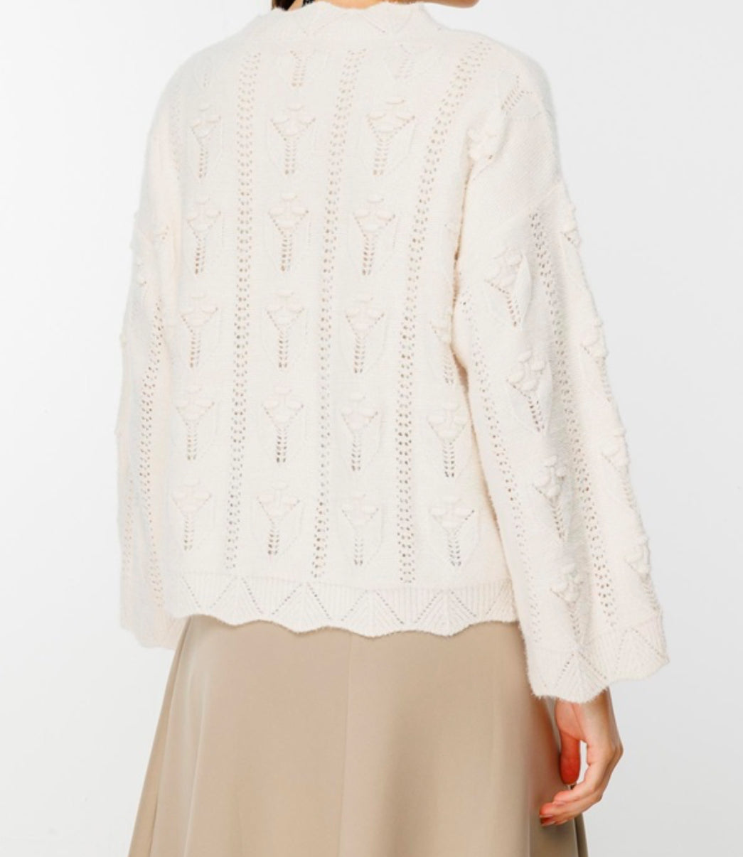 PULL EN TRICOT écru