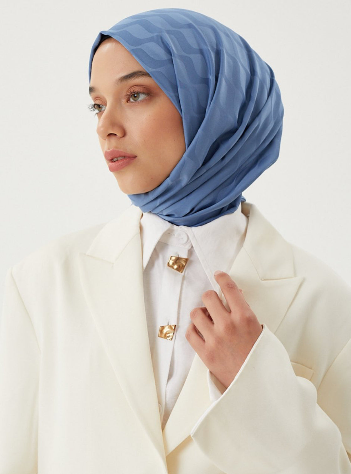 JACQUARD CHÂLE indigo