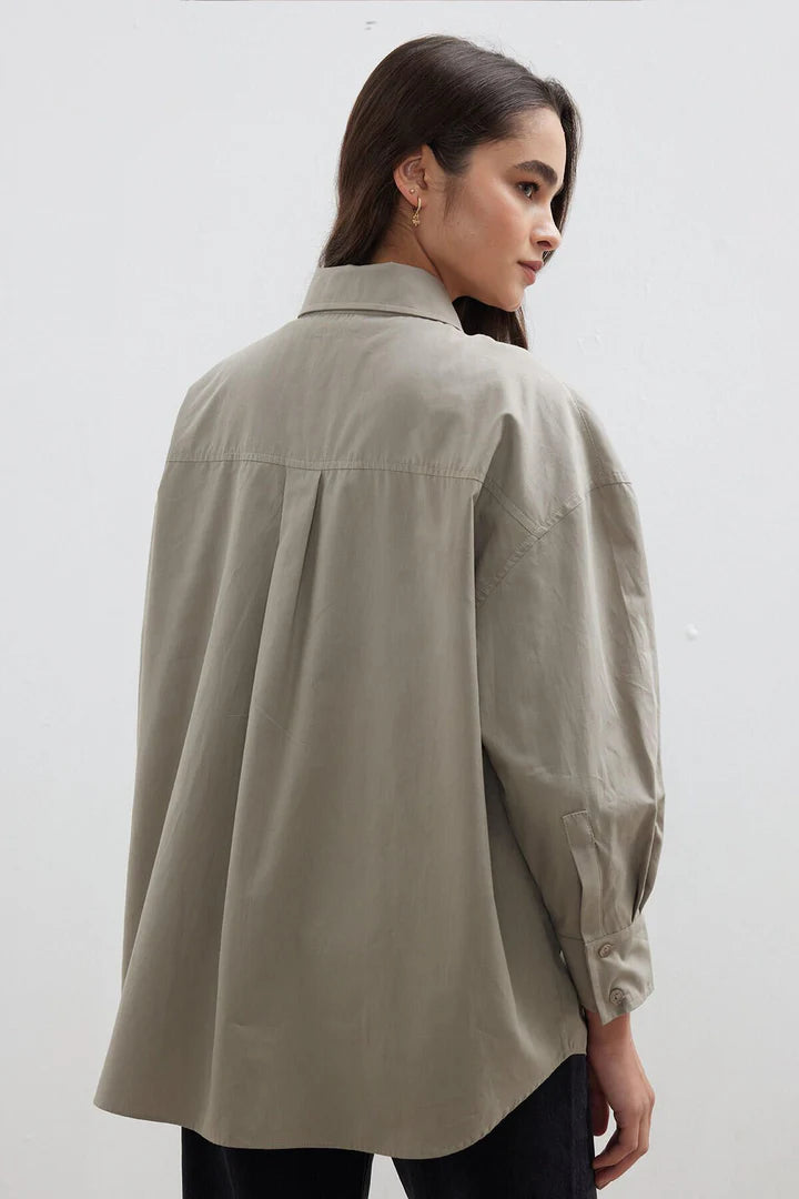 CHEMISE OVERSIZE VERT SAUGE