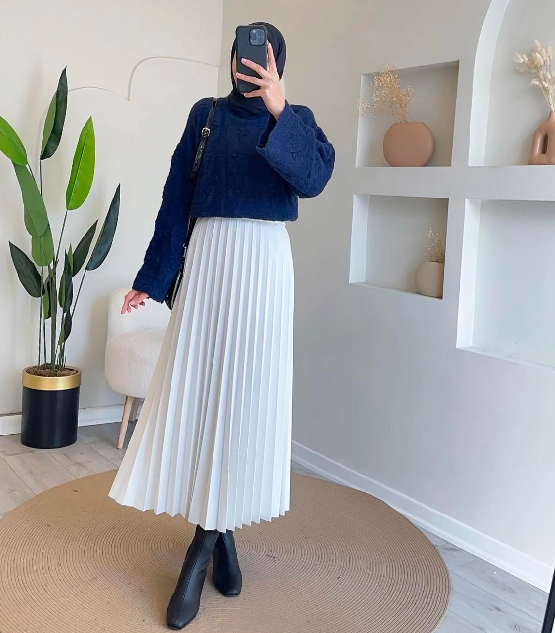PULL EN TRICOT bleu marine