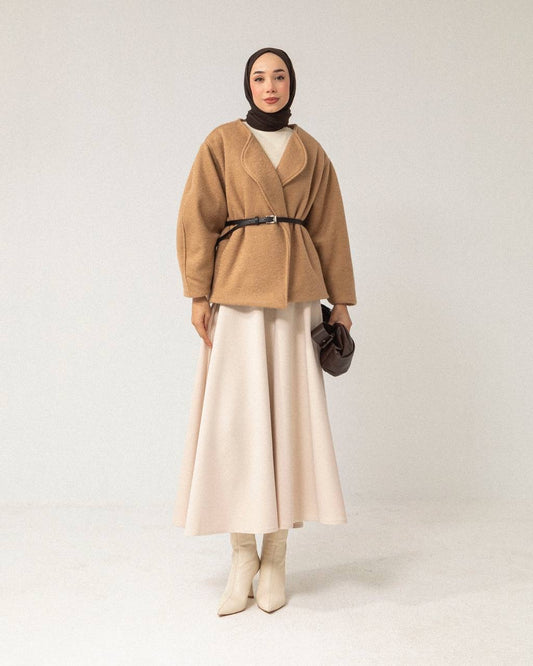 VESTE AVEC CEINTURE cappuccino