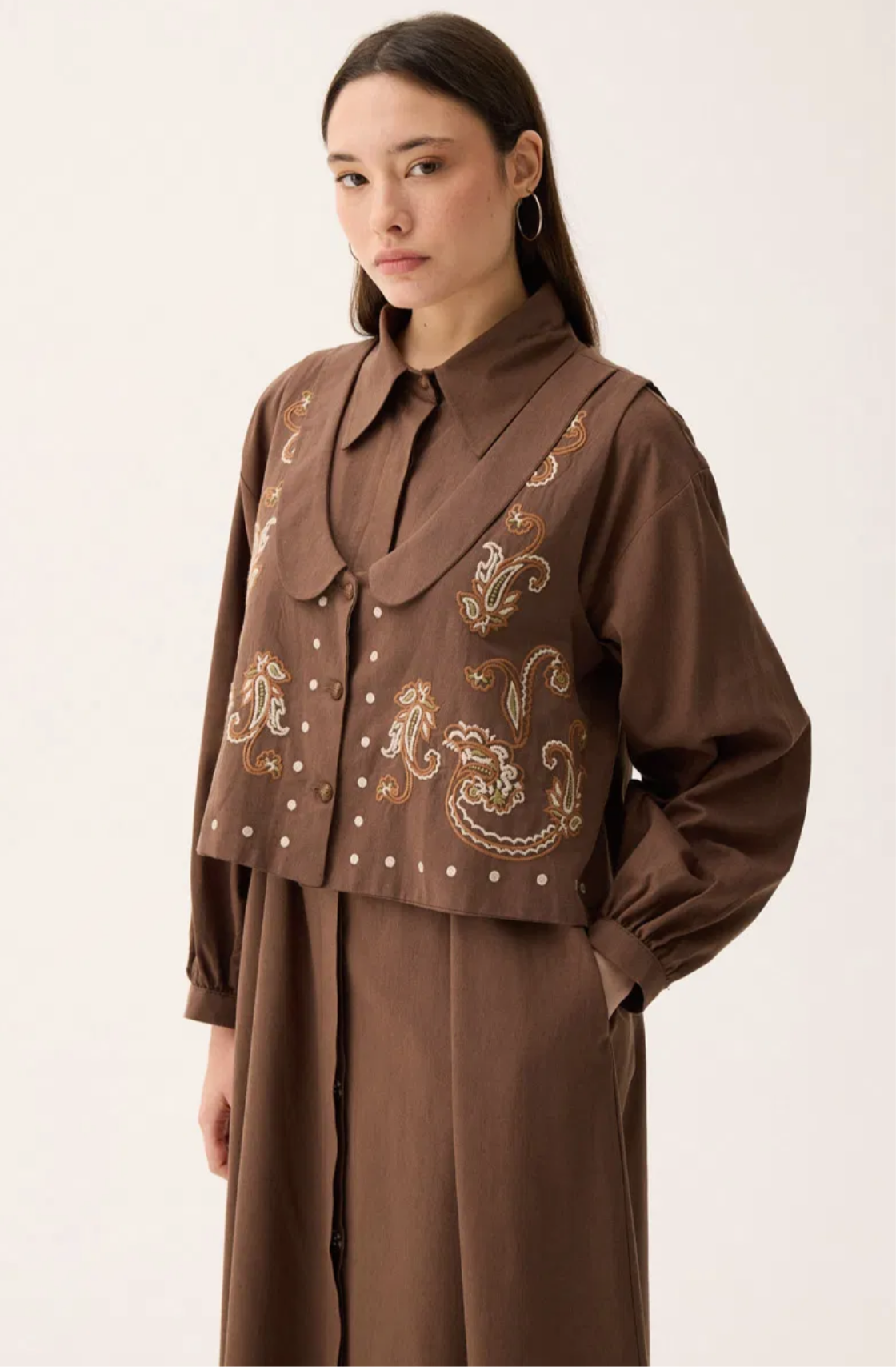 ROBE ENSENBLE marron