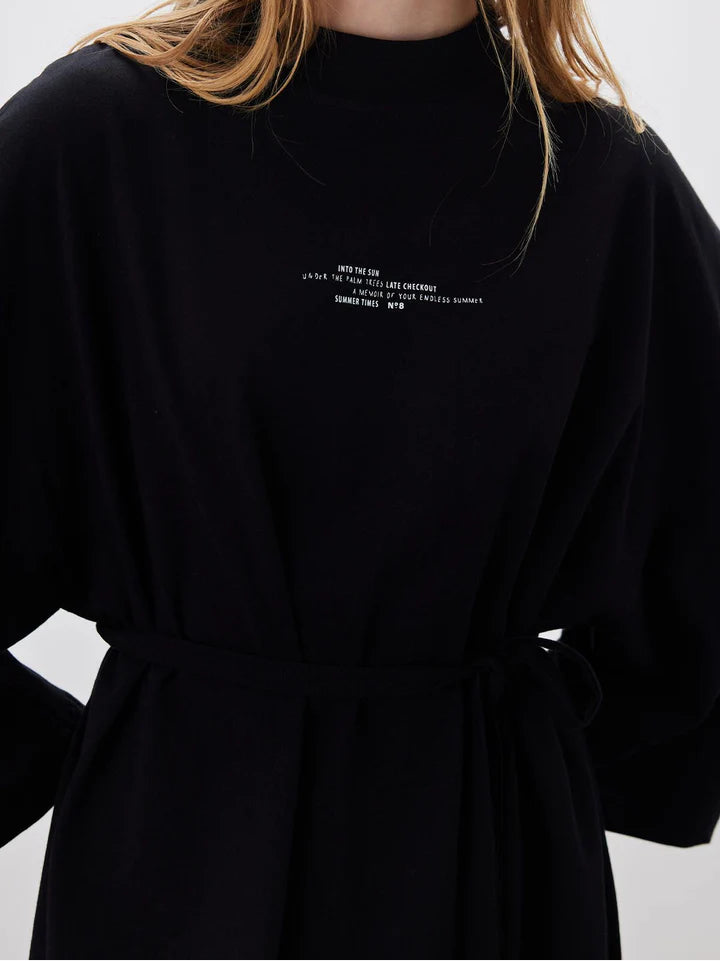 ROBE PULL OVERSIZE noir