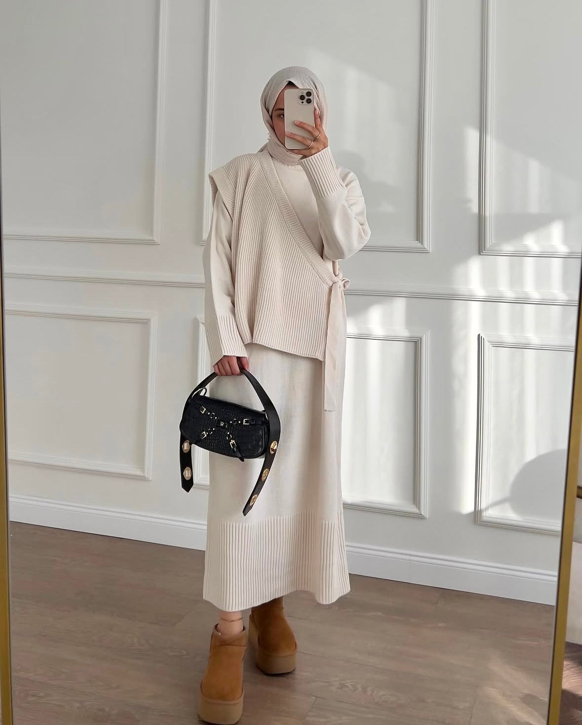 ENSEMBLE TRICOT écru