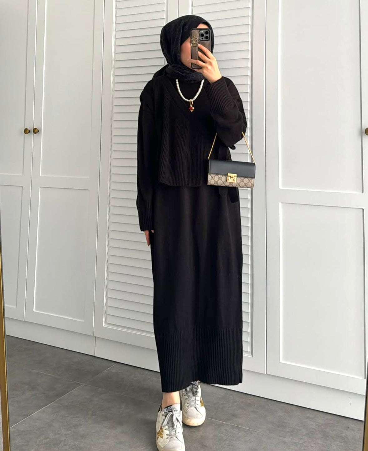 ENSEMBLE TRICOT noir