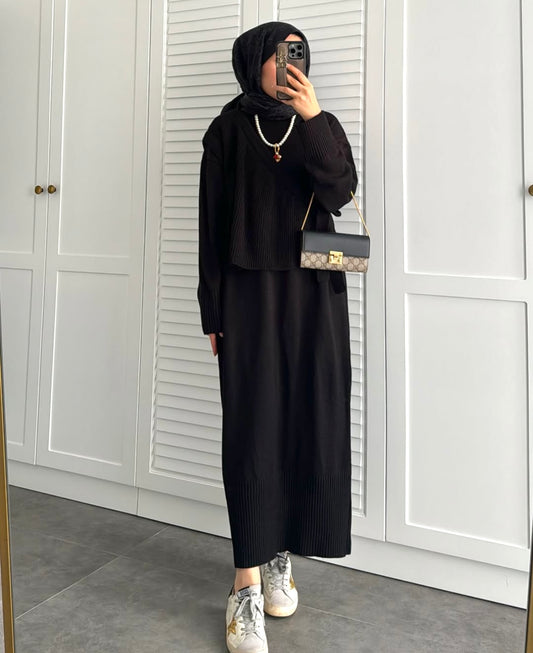 ENSEMBLE TRICOT noir