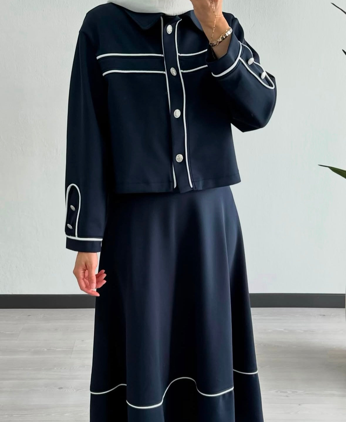 ENSEMBLE JUPE bleu nuit