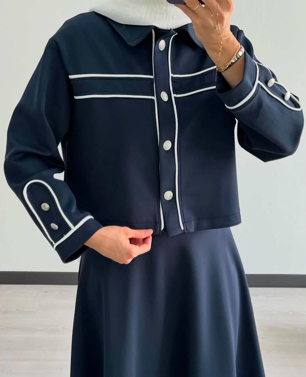 ENSEMBLE JUPE bleu nuit