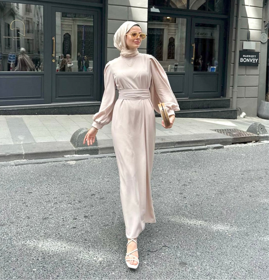 ROBE NORA taupe