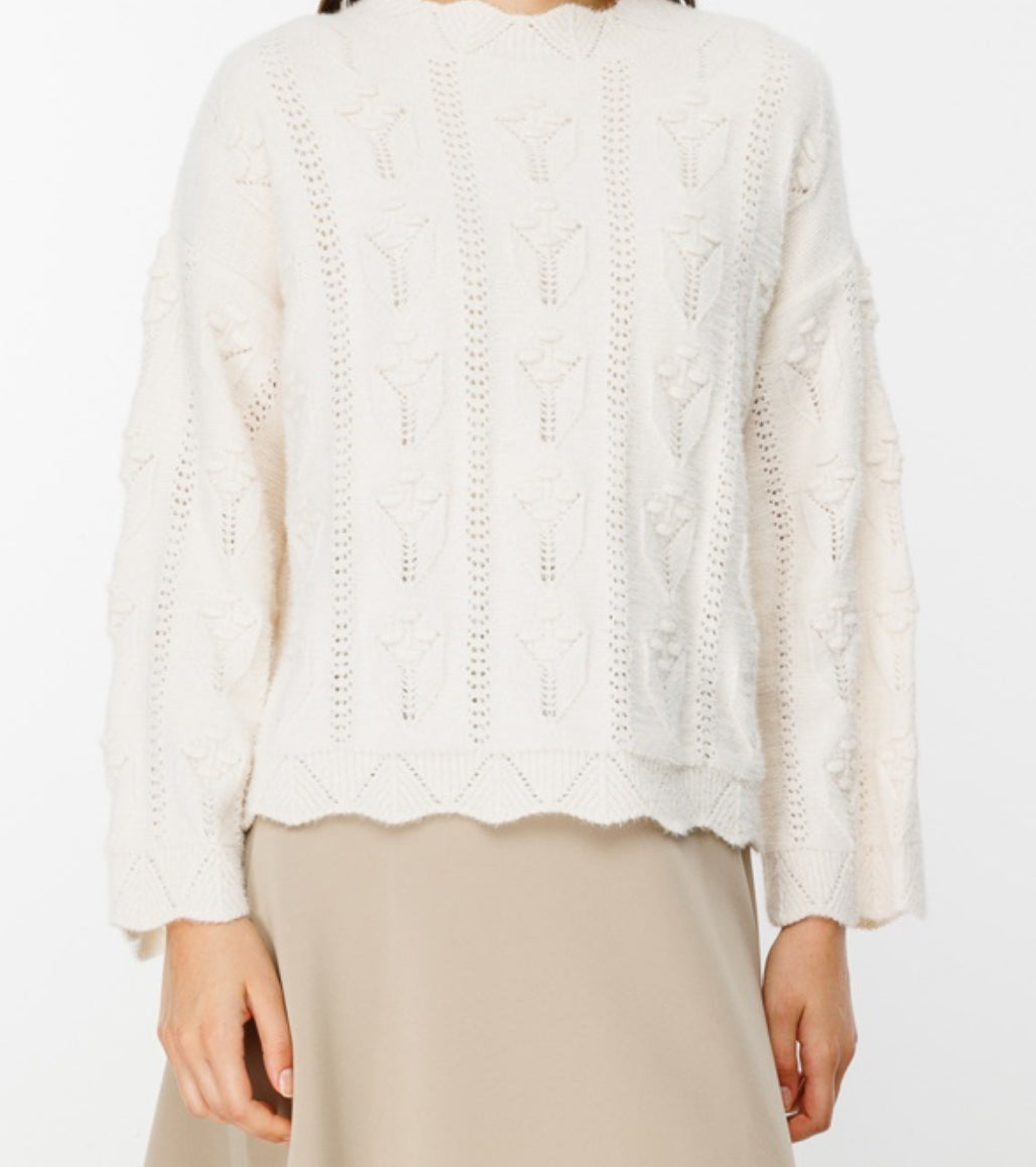 PULL EN TRICOT écru