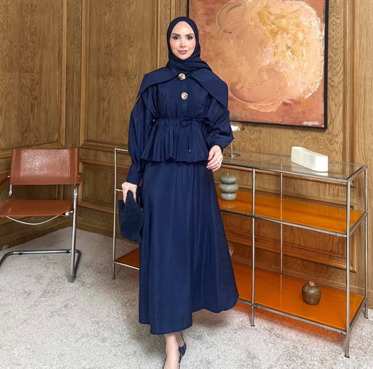 ENSEMBLE JUPE bleu marine