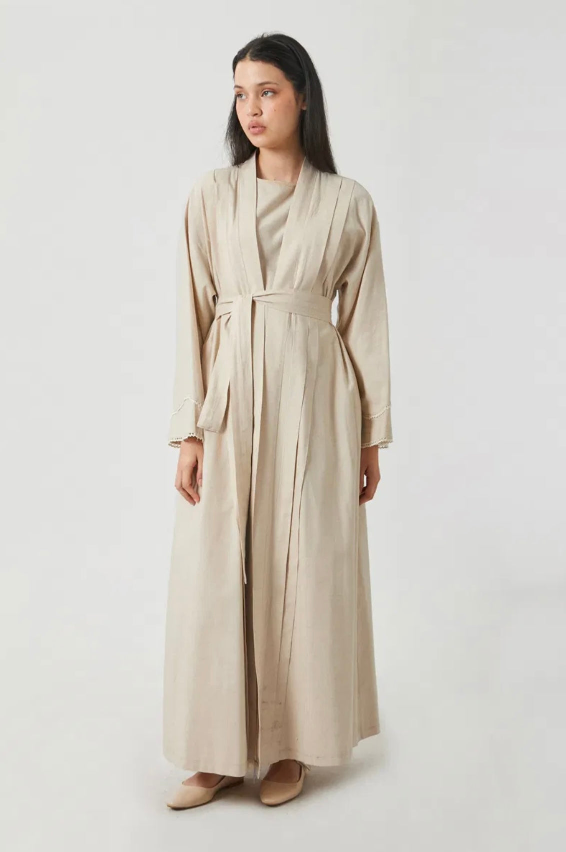 ABAYA 2 PIÈCES beige