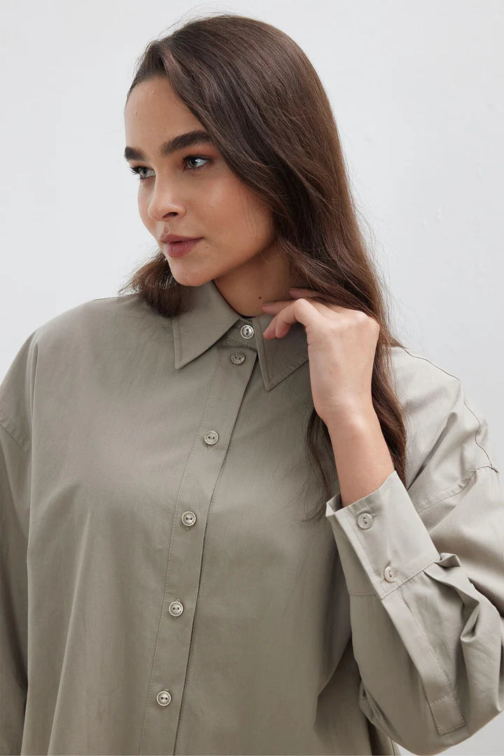 CHEMISE OVERSIZE VERT SAUGE