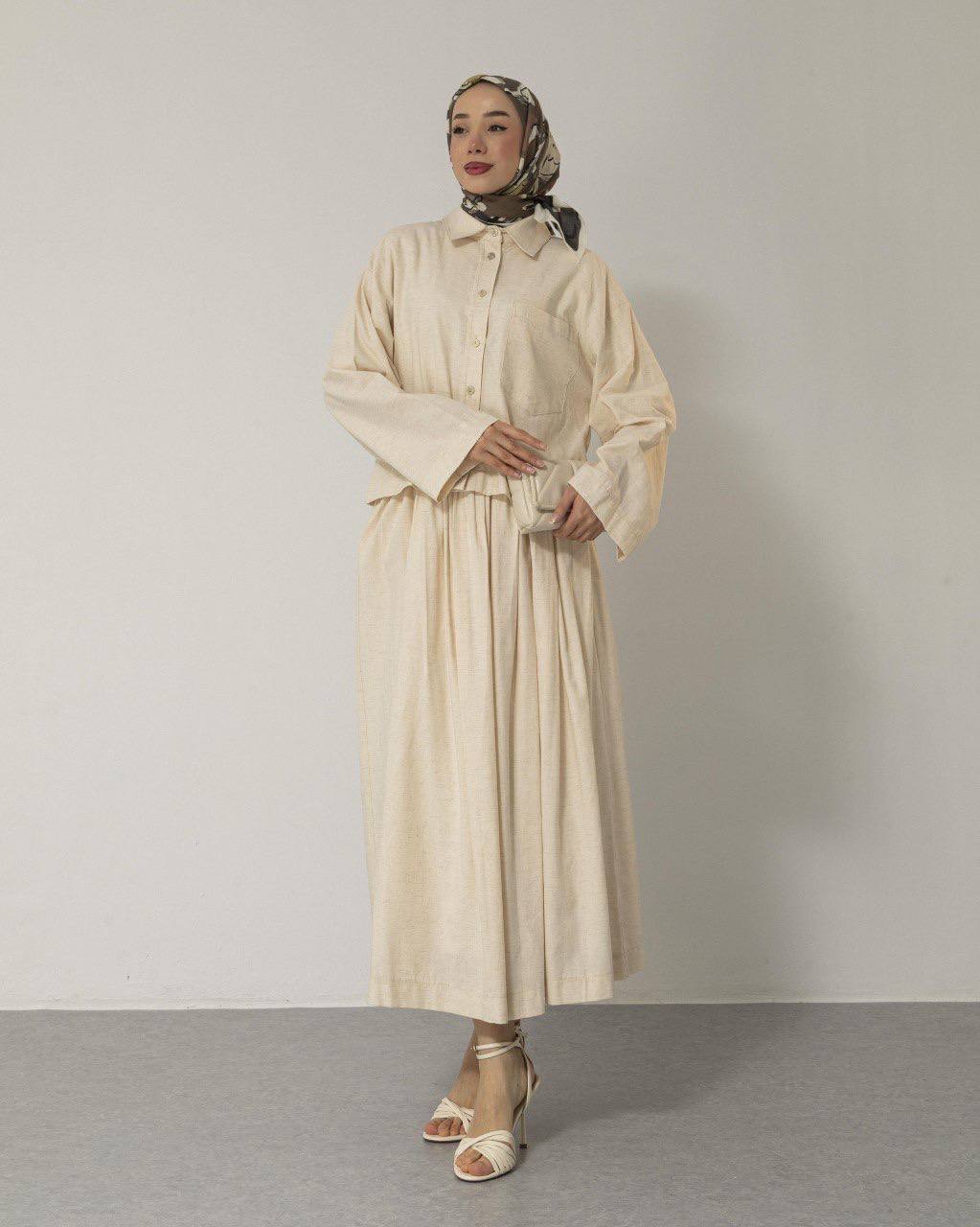 ENSEMBLE EN COTON écru