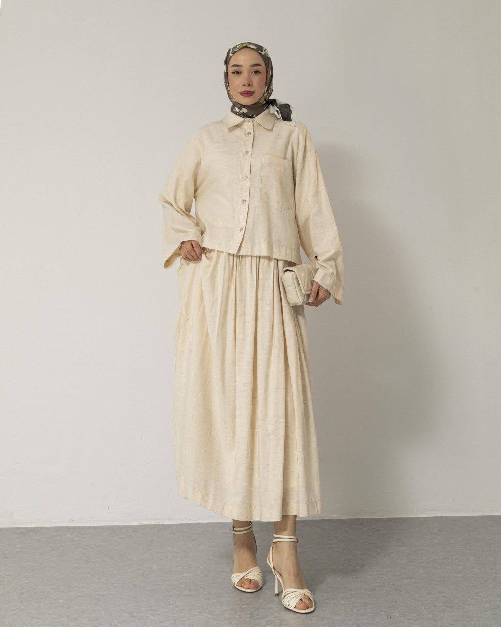 ENSEMBLE EN COTON écru