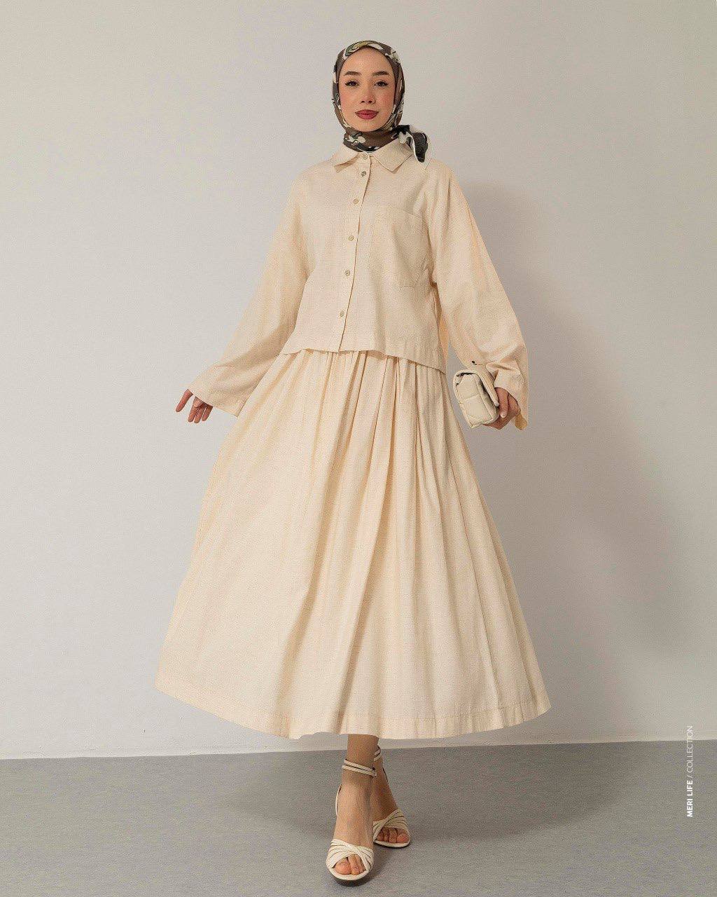 ENSEMBLE EN COTON écru