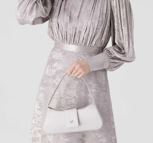 SAC EN SATIN ARGENT